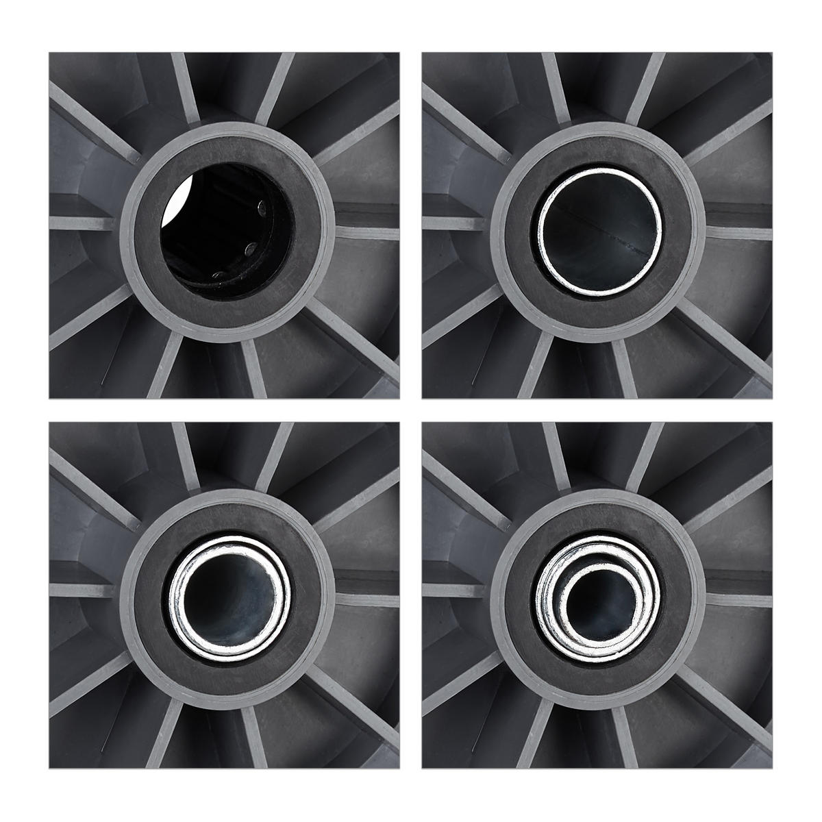 SCHUBKARRENRAD - Multicolor, Kunststoff/Metall (33/33/9cm) - Relaxdays