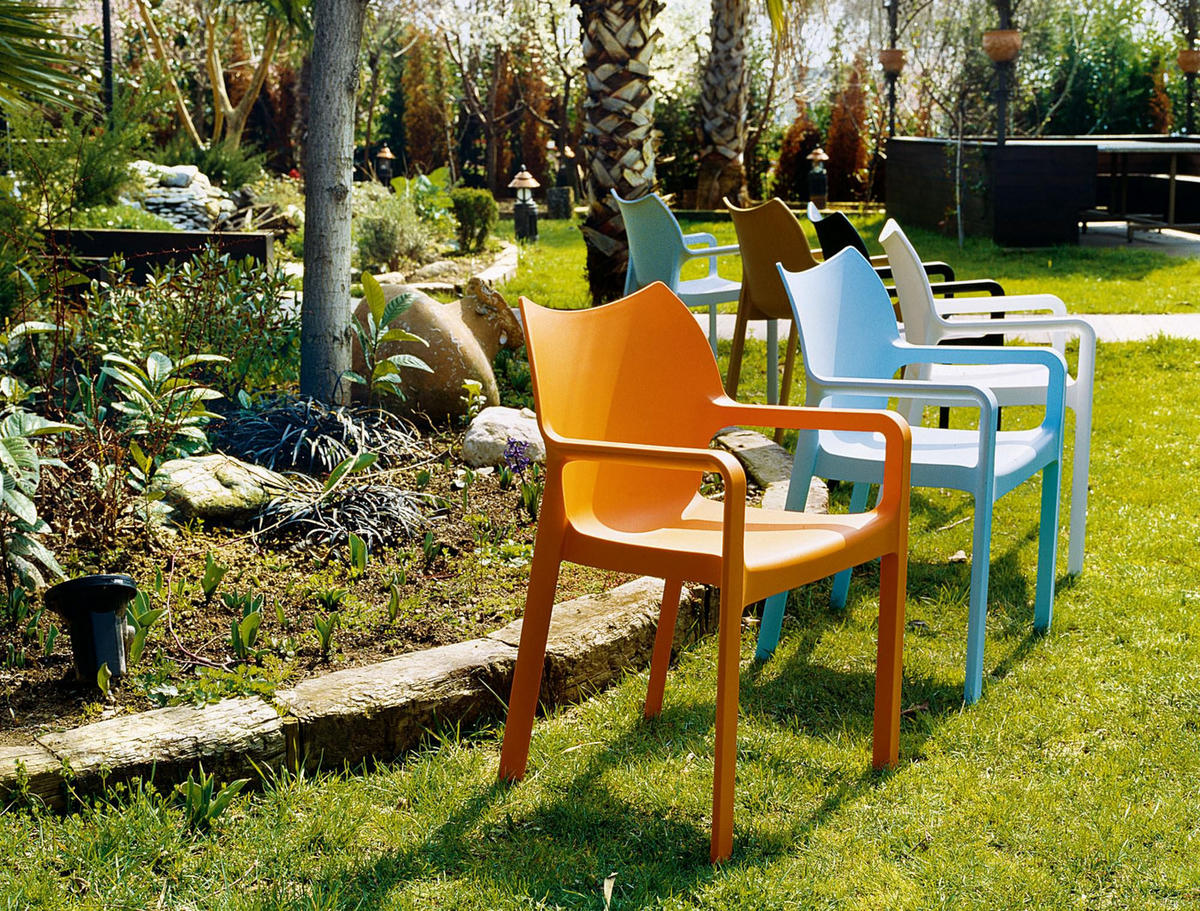 STAPELSTUHL 2er Set Kunststoff hellgrau - Hellgrau, Kunststoff (57/84/53cm) - CLP