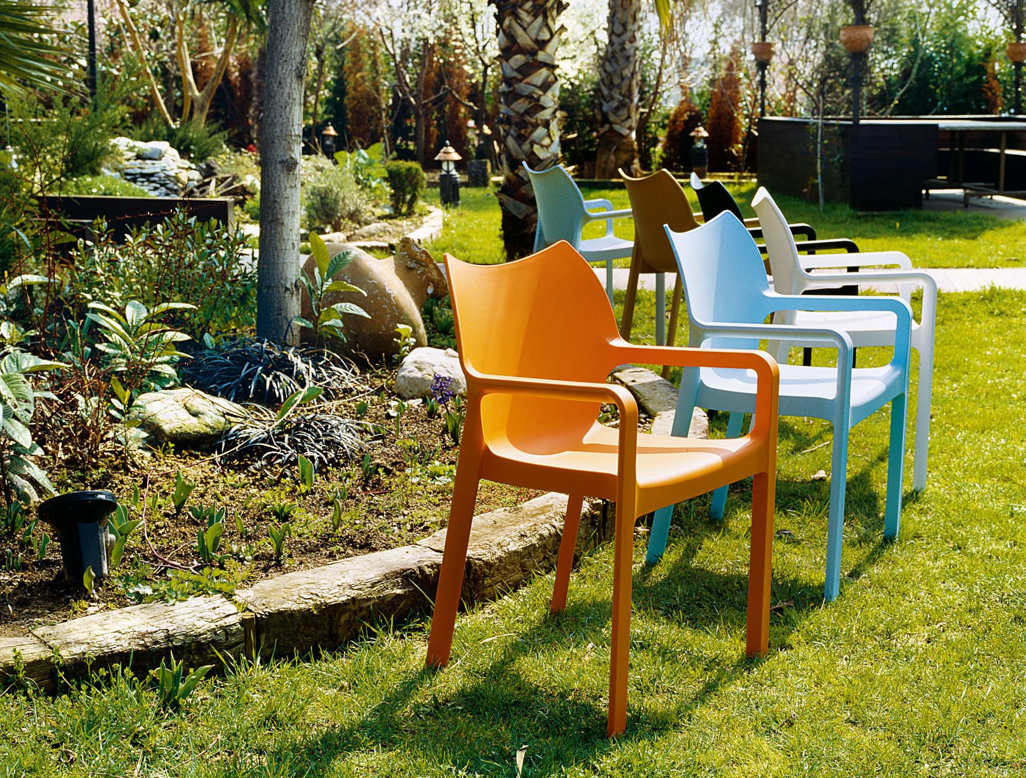 Thumbnail - CLP Gartenstuhl, Hellgrau, Kunststoff, 57x84x53 cm, Gartenmöbel, Gartenstühle, Gartenstühle