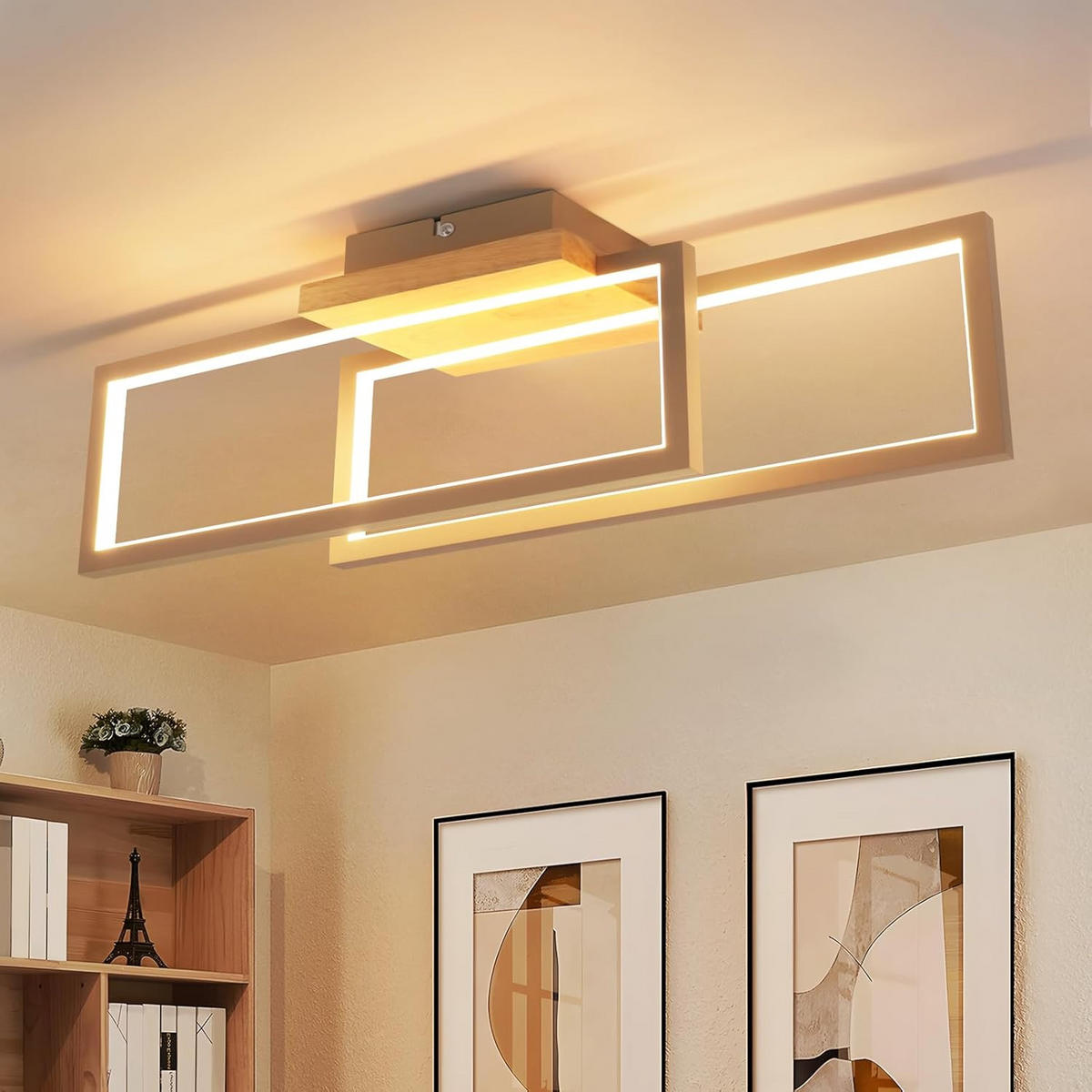 LED stropní svítidlo Coesfeld III 48/13/16 cm - stříbrná, kov (48/13/16cm) - Nettlife