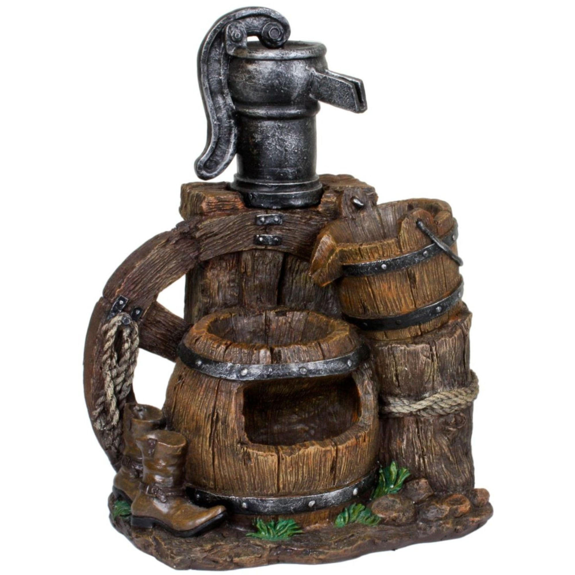 BRUNNEN Manuel Holz-/Stein-Optik Braungrau 61x45x34cm - Braun, Kunststoff (34/45/61cm) - DELUKE
