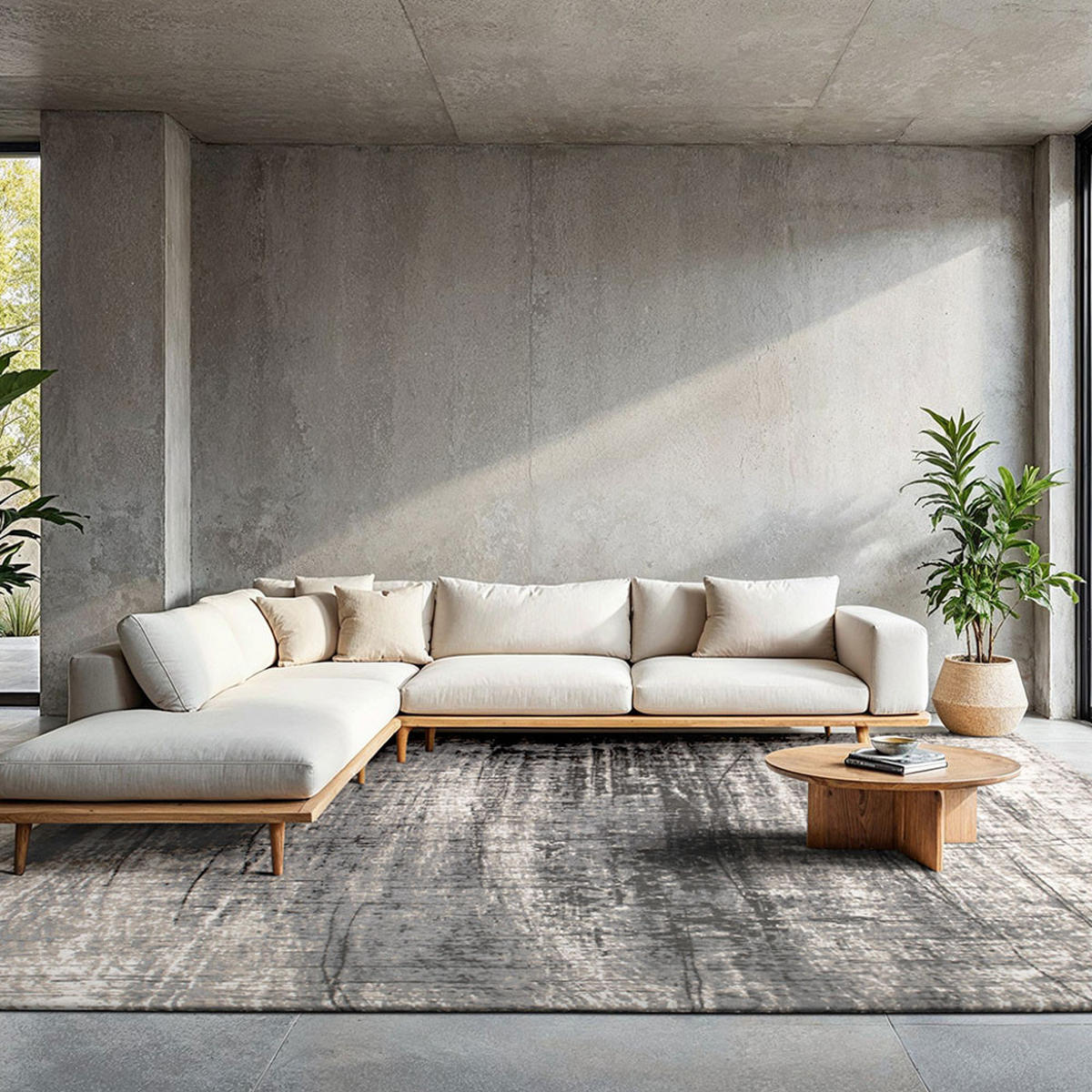 TEPPICH Jersey Stone Mad Men Griff 170/240 cm - Grau, Textil (170/240cm) - Louis De Poortere