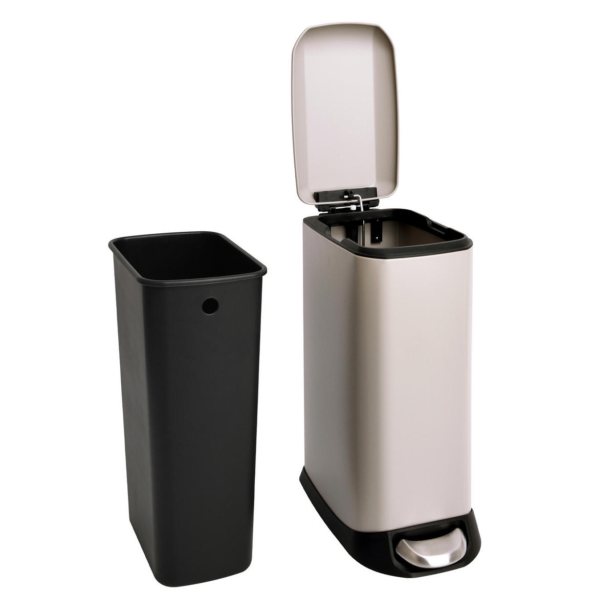 MÜLLEIMER TS12 12L Taupe - Taupe, Metall (20/47/35cm) - SVITA