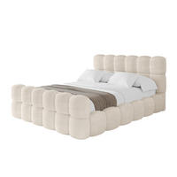 POLSTERBETT mit Bettkasten, Fußteil und Lattenrost, Bett mit Matratze H3/H4 - LEYA-Z 120x200 Beige - Creme, Holzwerkstoff/Textil (120/200cm) - ALTDECOR