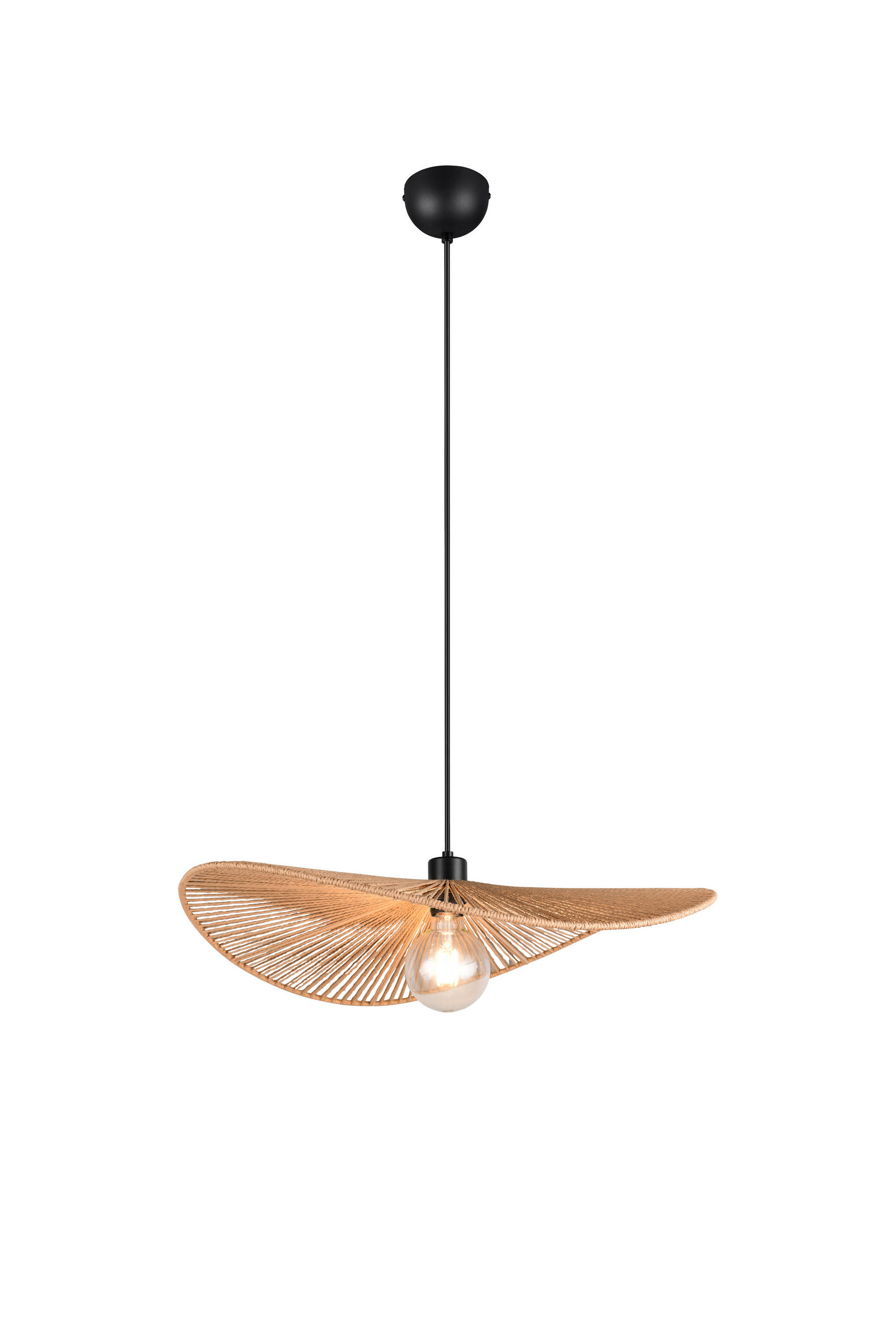 HÄNGELAMPE LAURINE - Schwarz - 58/58/150 cm - Schwarz, Papier (58/58/150cm) - Trio Leuchten