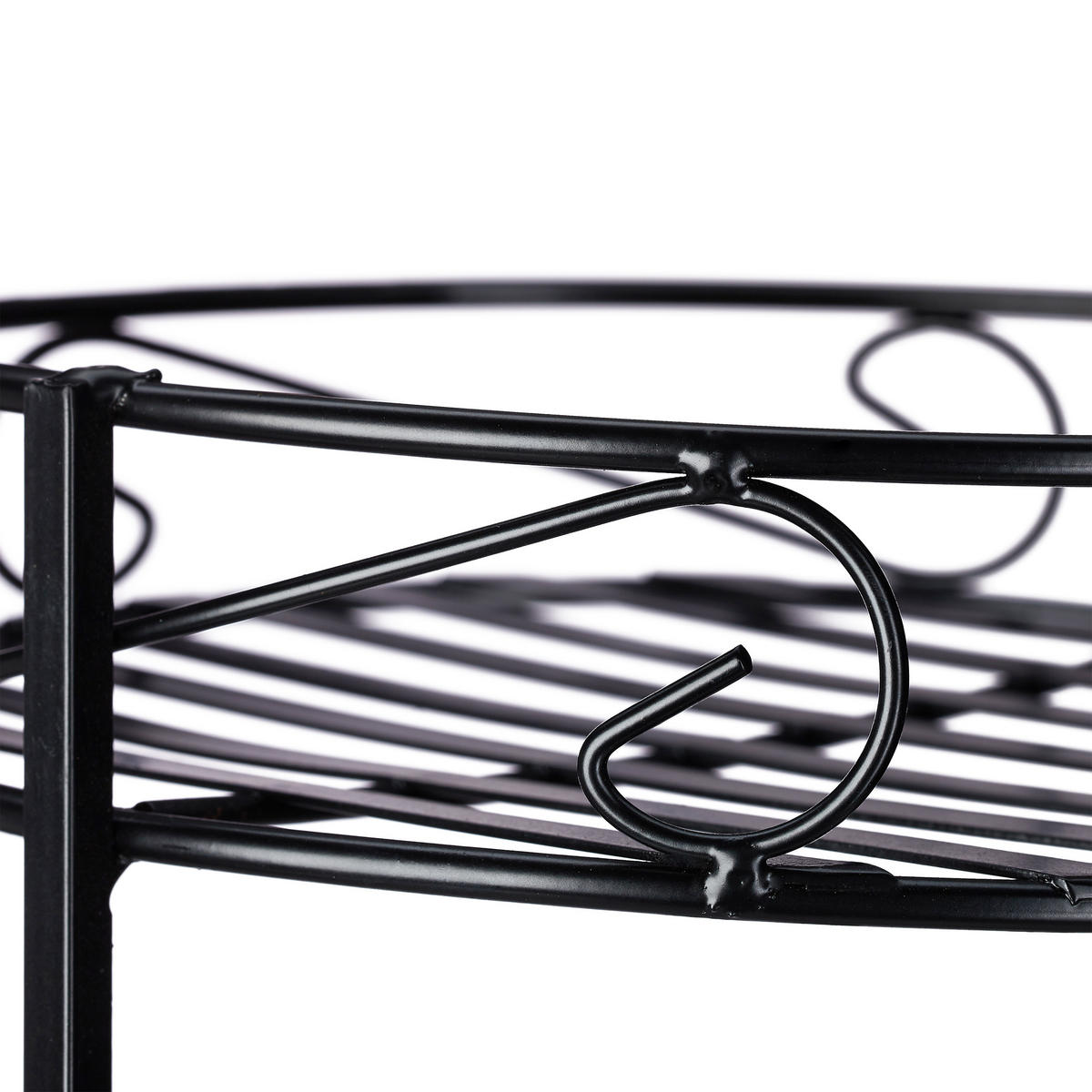 BLUMENTREPPE - Schwarz, Metall (125/65/23cm) - Relaxdays