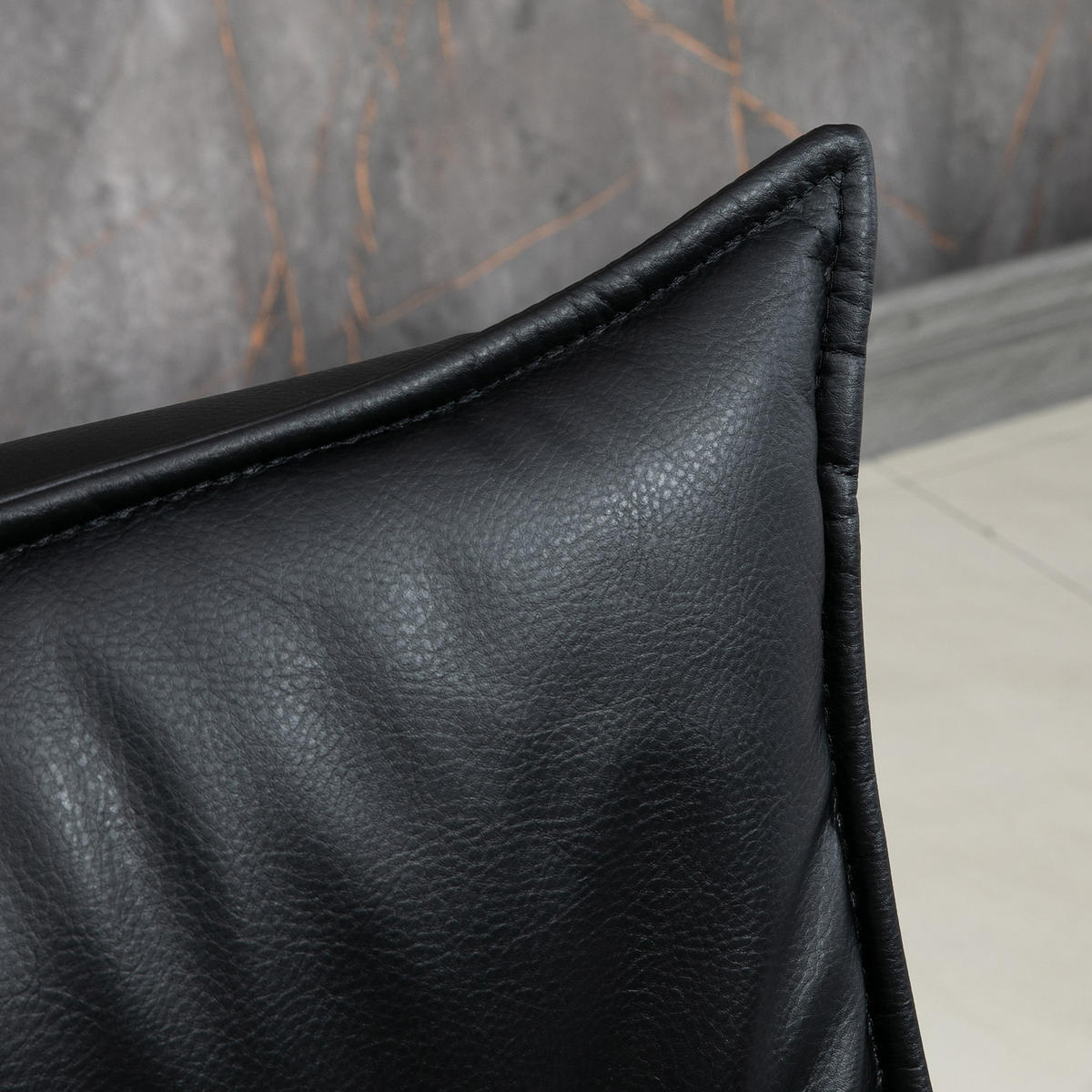 RELAXSESSEL, Kunstleder, Stahl, Schwarz - Schwarz, Kunststoff (84/101/75cm) - HOMCOM