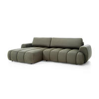 ECKSOFA SITO Grün Jersey mit Schlaffunktion - Grün, Holz (272/168cm) - MASSENO