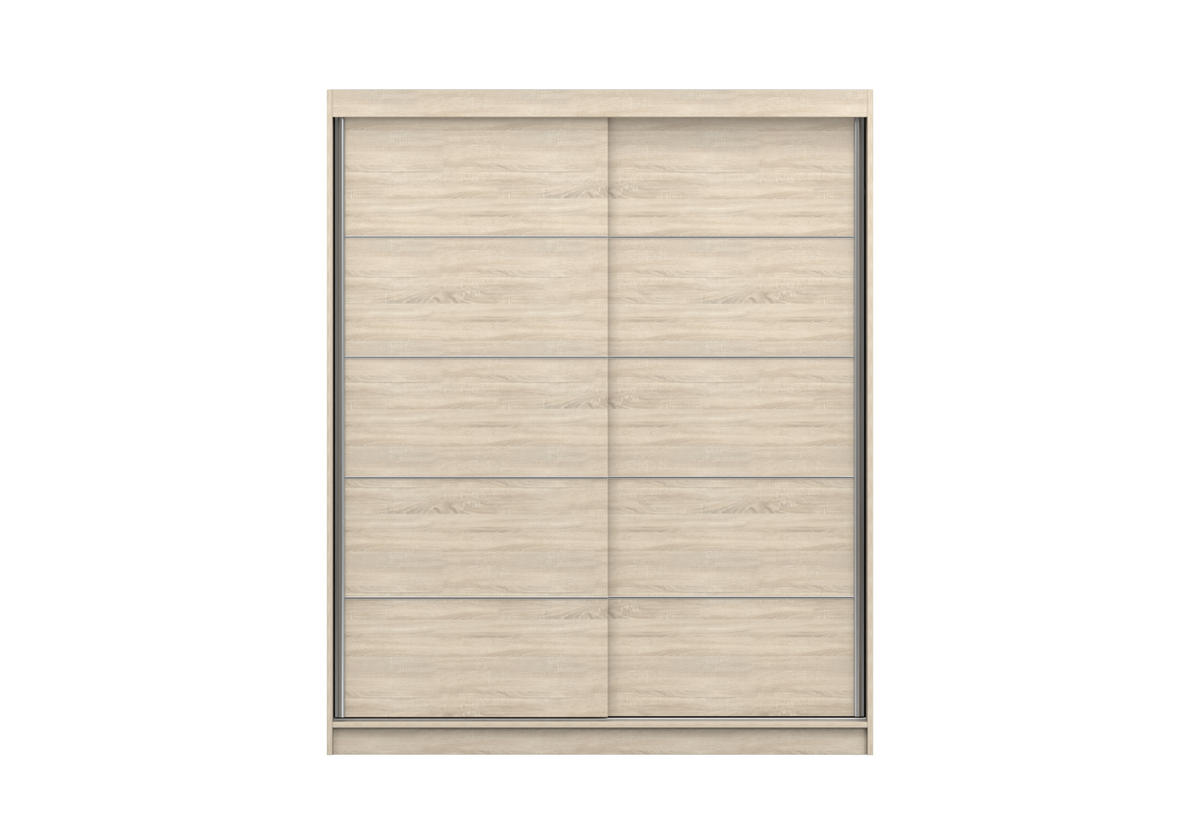 SCHIEBETÜRENSCHRANK - Kleiderschrank EVA 06 - Sonoma - Sonoma Eiche, Holzwerkstoff (160/195/61cm) - Möblo