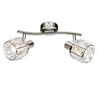 DECKENLEUCHTE KRIS Metall Silber - Silberfarben, Glas (28/22/18cm) - Globo Lighting