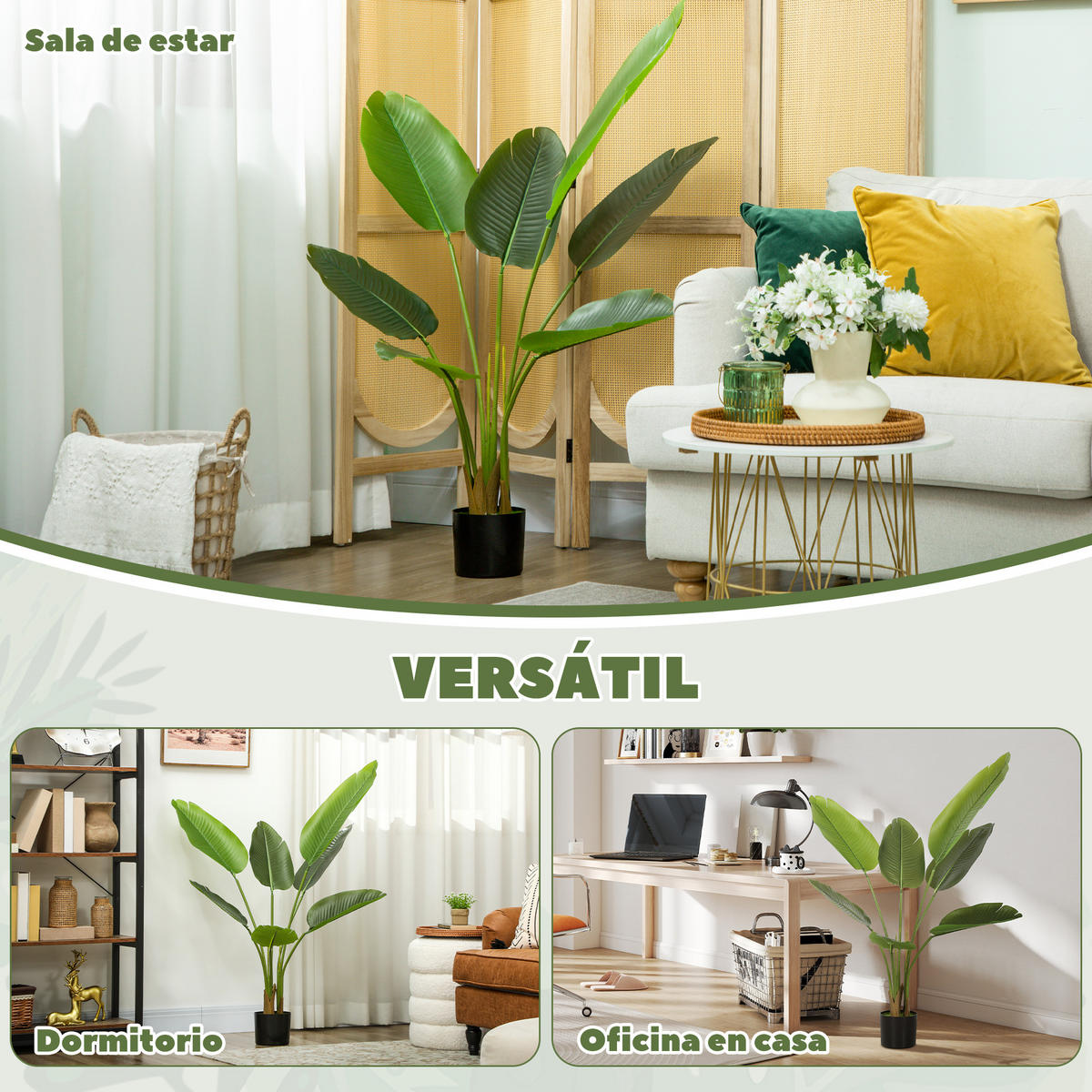 KUNSTPFLANZE, Künstliche Paradiesvogelblume 109 cm, mit Topf & Blättern, für Innenbereich, Grün - Multicolor, Kunststoff (109cm) - FORIOUS