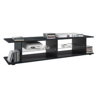 LOWBOARD Movie ohne LED Beleuchtung - Schwarz, Holzwerkstoff (134/29/37.5cm) - Vladon