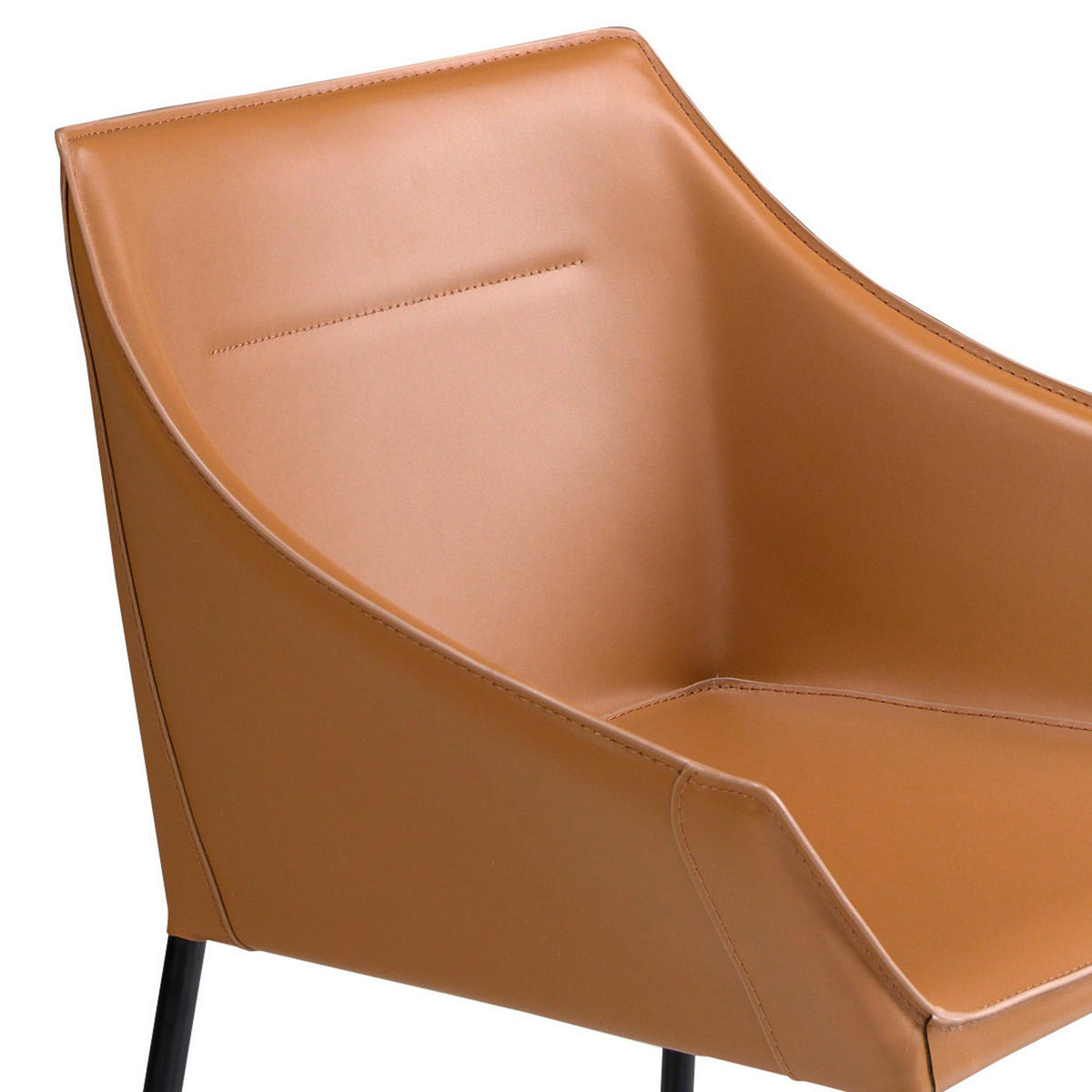 STUHL Braun Schwarz 62/60/79 cm - Schwarz/Braun, Leder (62/79/60cm) - ANGEL CERDA