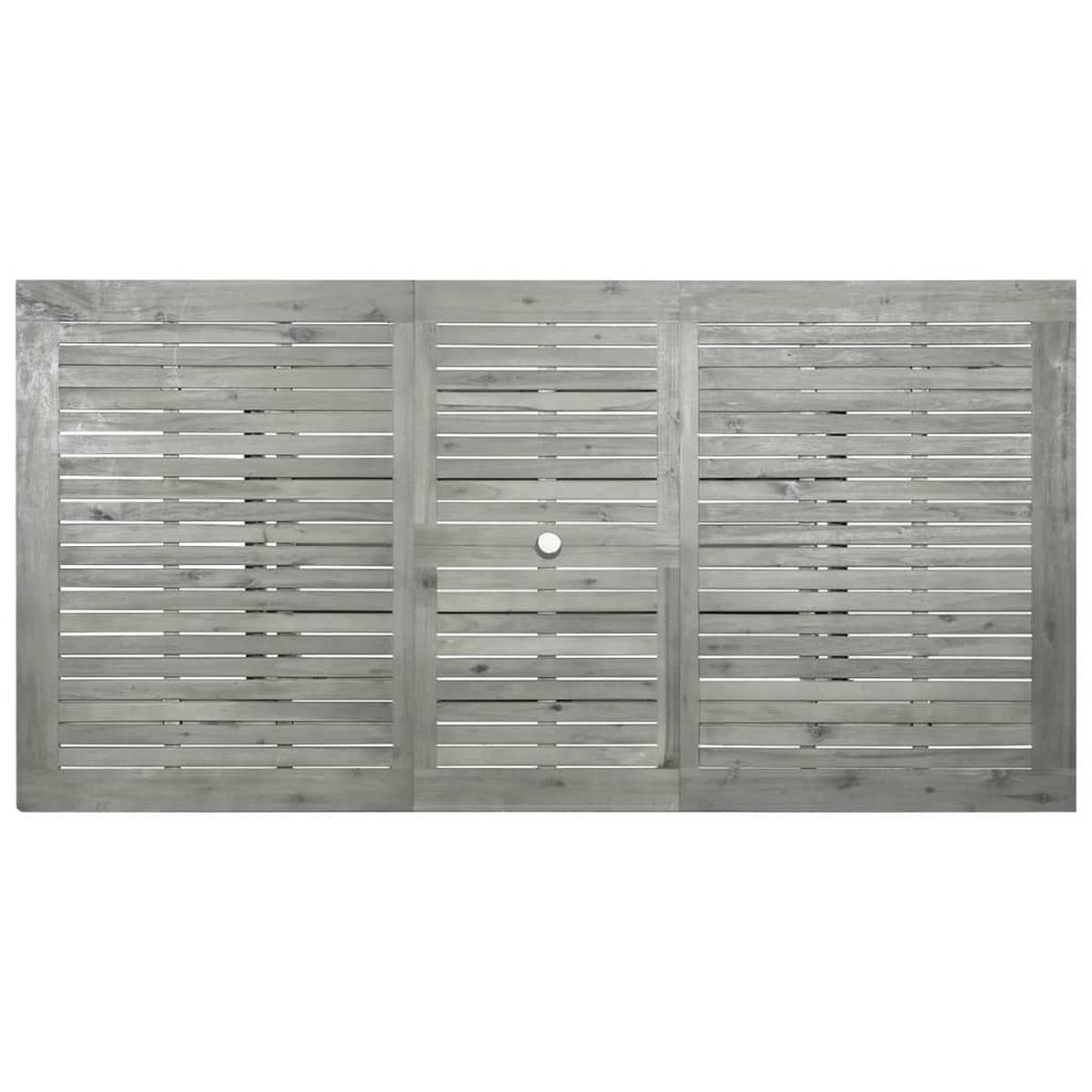 GARTENTISCH Vego Grau 150-200x100x75 cm Akazie Eckig - Grau, Holz (200/100/75cm) - DELUKE