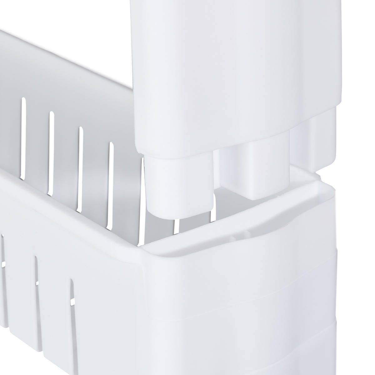 NÍZKY vozík - biela, plast (12.5/71/54cm) - Relaxdays