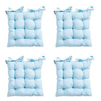 SITZKISSEN Panama 46/46 cm 4er-Set - Hellblau, Textil (46/6/46cm) - Madison