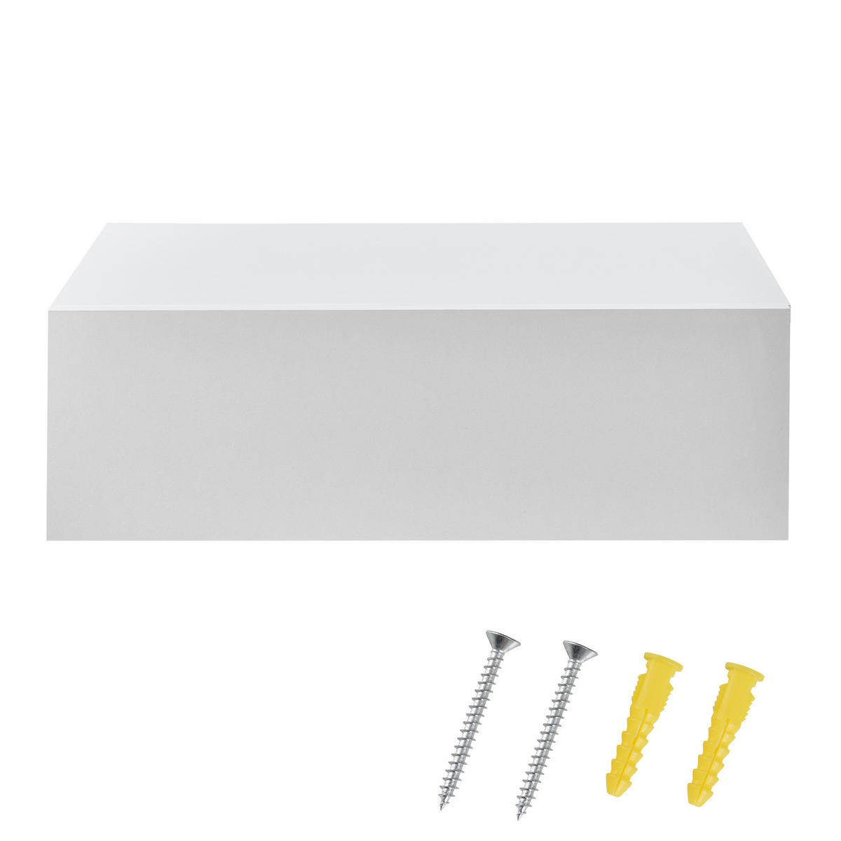 NÁSTĚNNÁ POLICE Oslo - bílá, kompozitní dřevo (46/15/30cm) - [en.casa]