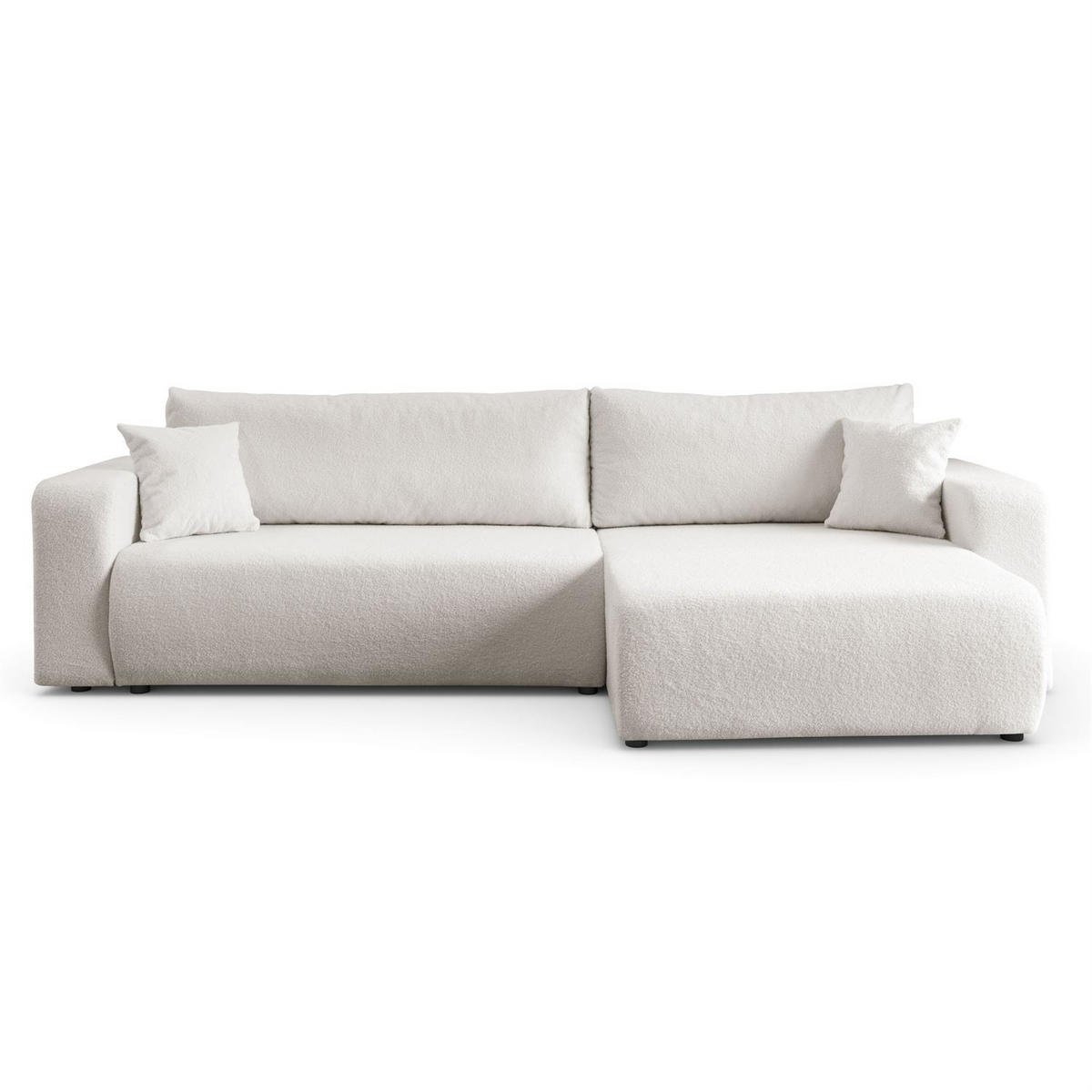 ECKSOFA VESPO XL mit Schlaffunktion und Bettzeugkasten - Ecru, Textil (267/143cm) - Lookway