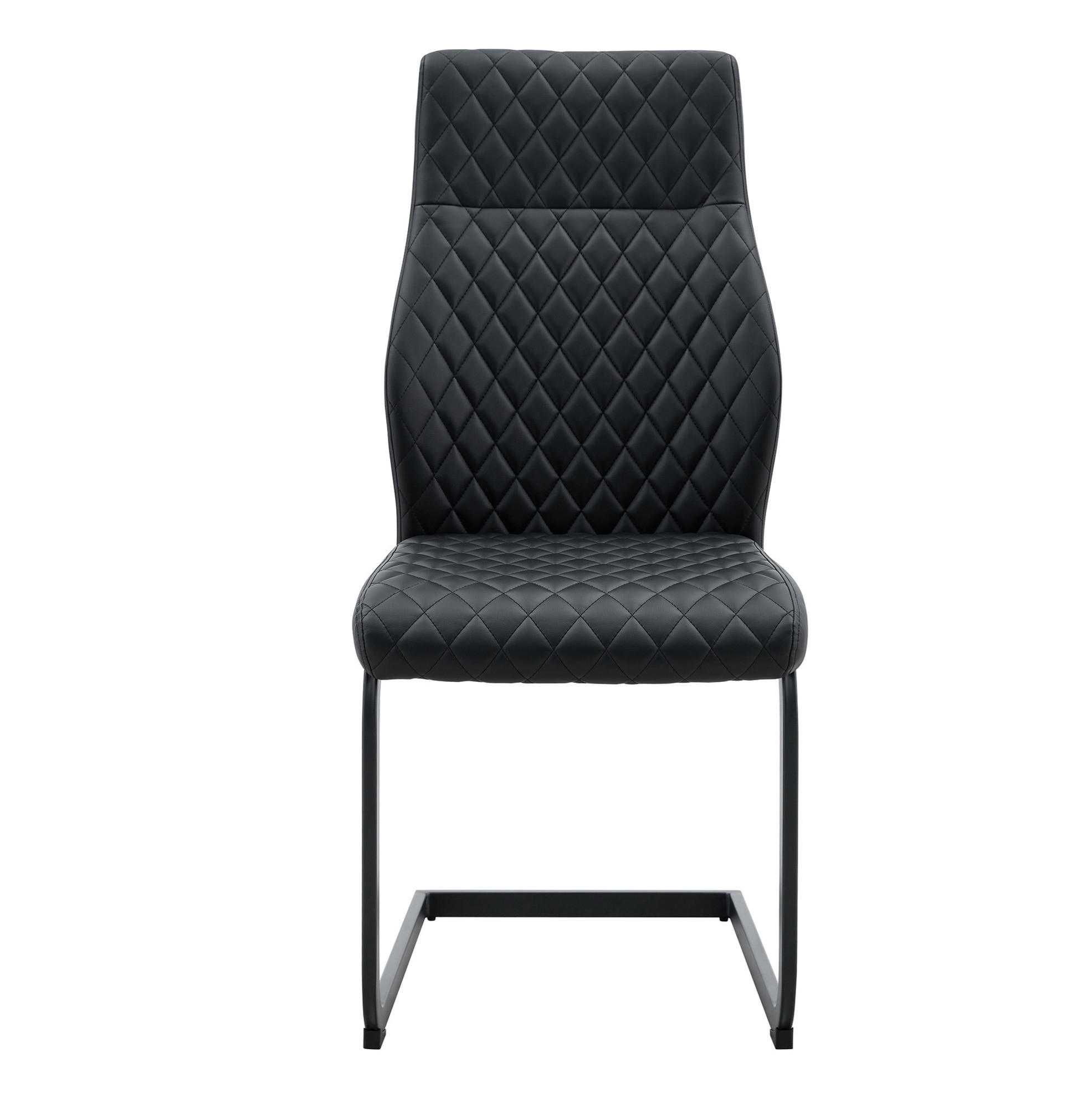 ESSTISCH-SET 4-tlg. 85 cm Glas Schwarz - Schwarz, Metall (85/76/85cm) - Meubliv