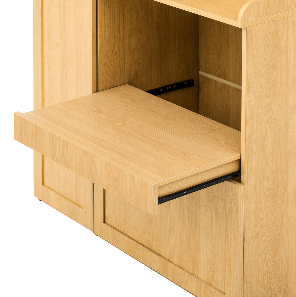 HIGHBOARD mit Schublade und verstellbaren Böden 98 x 40 x 177 cm Naturholzoptik - Braun, Holzwerkstoff (40/177/98cm) - Meubliv