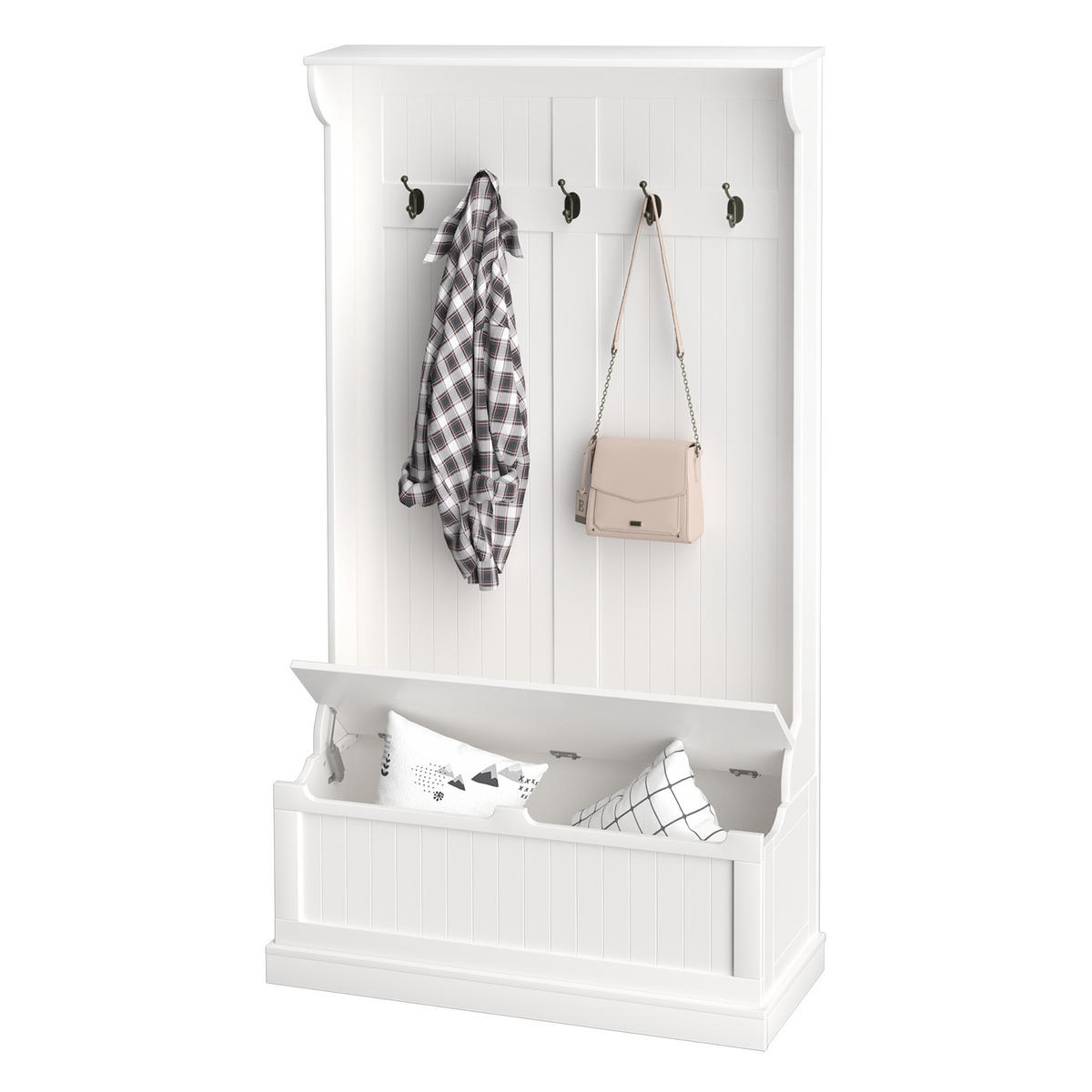 GARDEROBE Creme 96/34/179,7 cm - Creme, Holzwerkstoff (96/179.7/34cm) - PANGIVO
