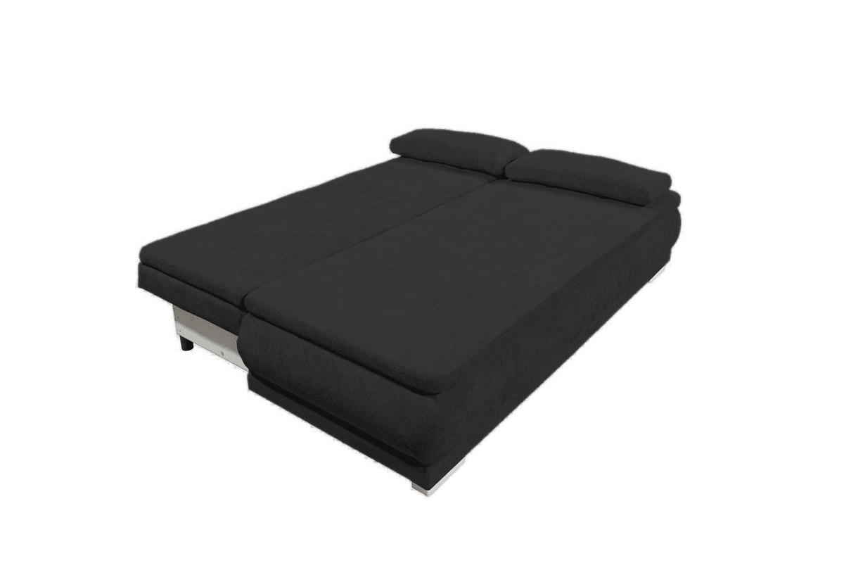 SCHLAFSOFA 2-Sitzer mit Bettkasten und Schlaffunktion - Schwarz Hochglanz/Schlammfarben, Holzwerkstoff/Kunststoff (211/92/108cm) - ed exciting design