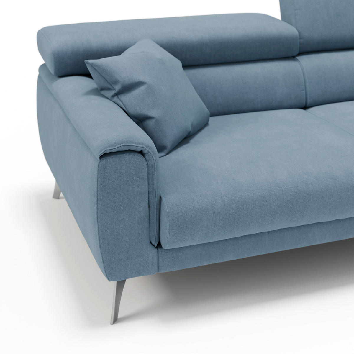 LINEARSOFA Caravaggio - Hellblau, Textil (244/73/102cm) - Divani.store