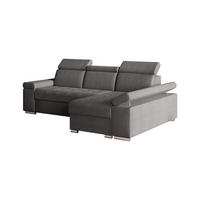 ECKSOFA mit Schlaffunktion Luka L Twist 20 - Grau - Rechts - Silberfarben/Grau, Holzwerkstoff (260/168cm) - Möblo