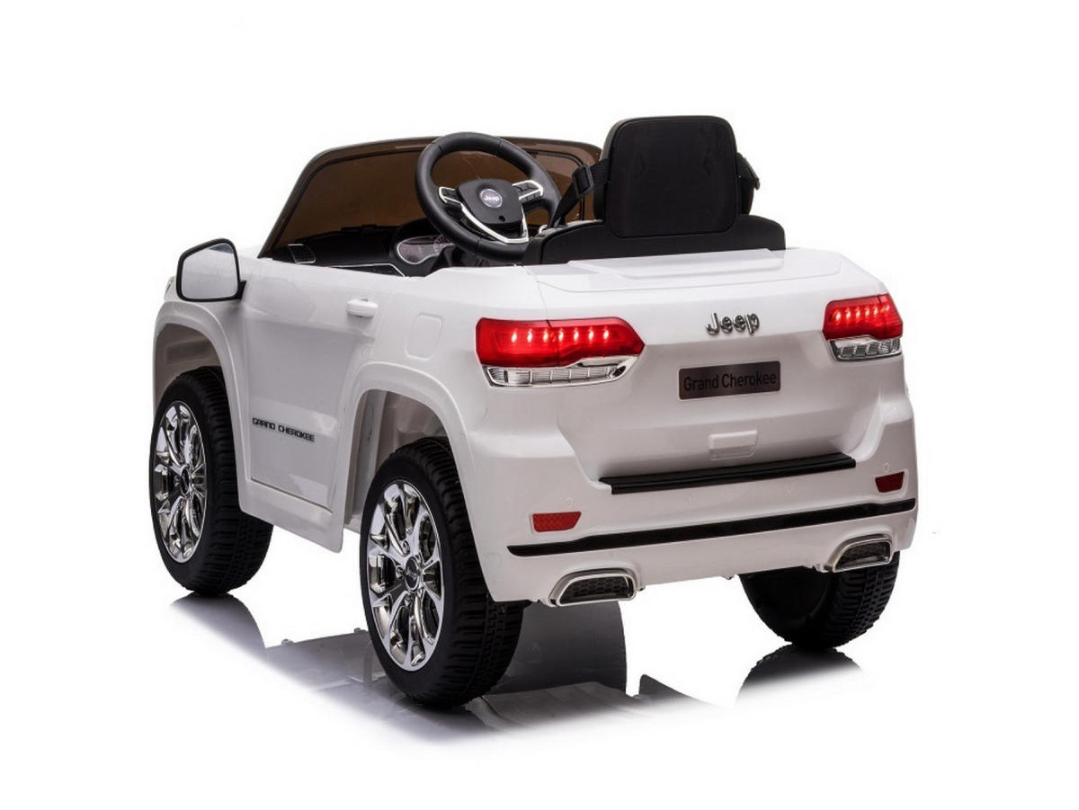 KINDER ELEKTROAUTO Jeep Grand Cherokee weiß - Weiß, Kunststoff (114/76/58cm) - TPFLiving