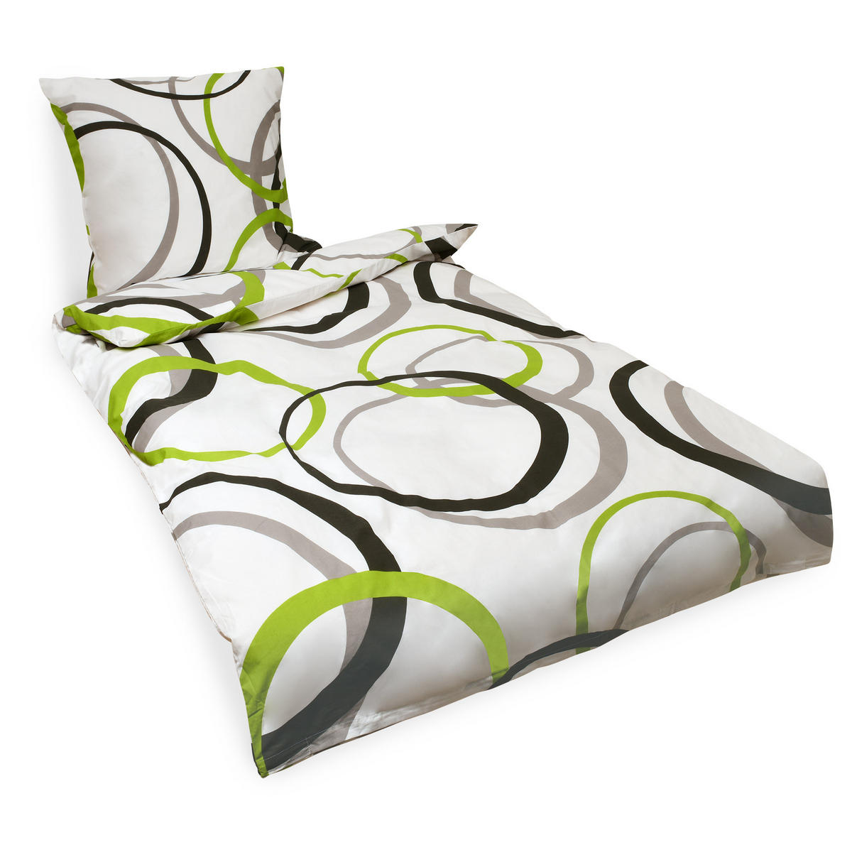 BETTWÄSCHE Nina 135x200cm + Kissenbezug 80x80cm Ornamente Renforcé - Multicolor, Textil (200/135cm)