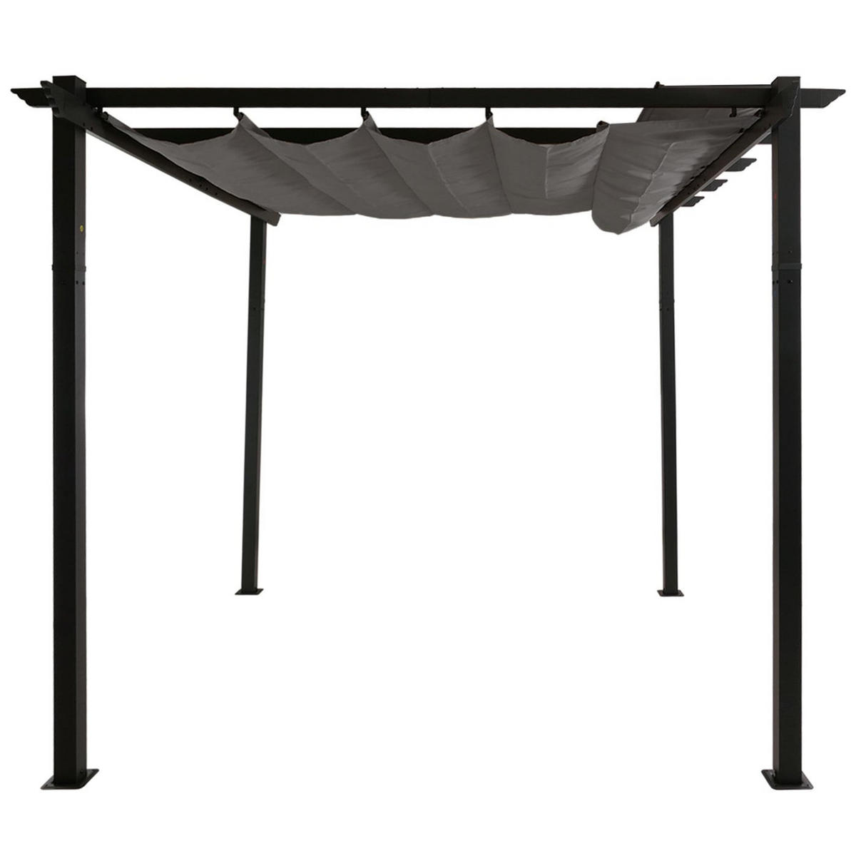 PERGOLA Aluminium 4x3m Grau - Grau, Metall (400/240/300cm) - BERLINLODGE