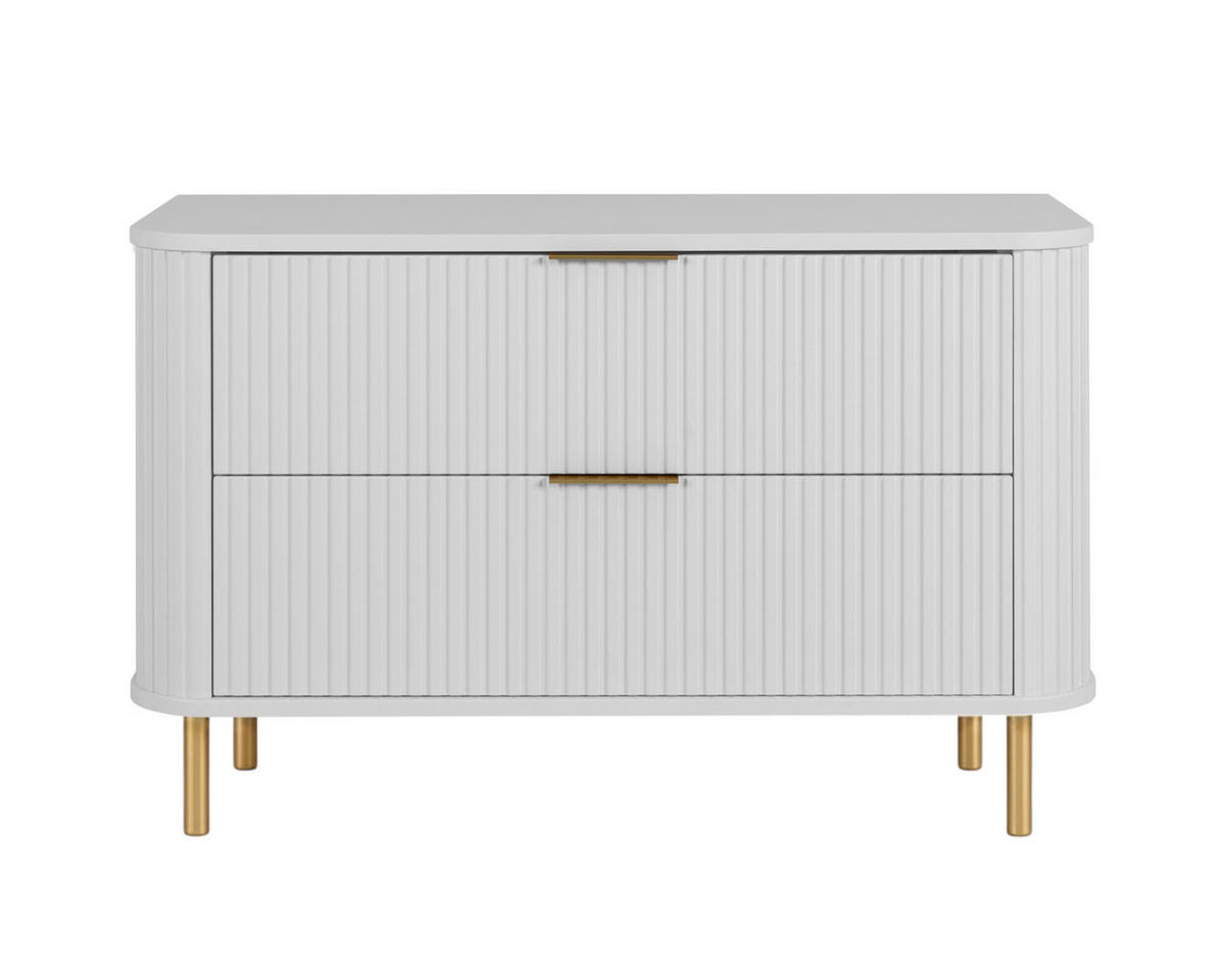 BADEZIMMERSCHRANK : Farbe Weiß, Griff gold, Füße gold, 100 x 41,5 x 66,7 cm - Goldfarben/Weiß, Holzwerkstoff (100/66.7/41.5cm) - 3XE LIVING