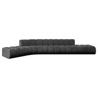 ECKSOFA modulares Sofa Solven-L2 - 471x174x70 cm Schwarz - Schwarz, Holzwerkstoff/Textil (471/174cm) - ALTDECOR