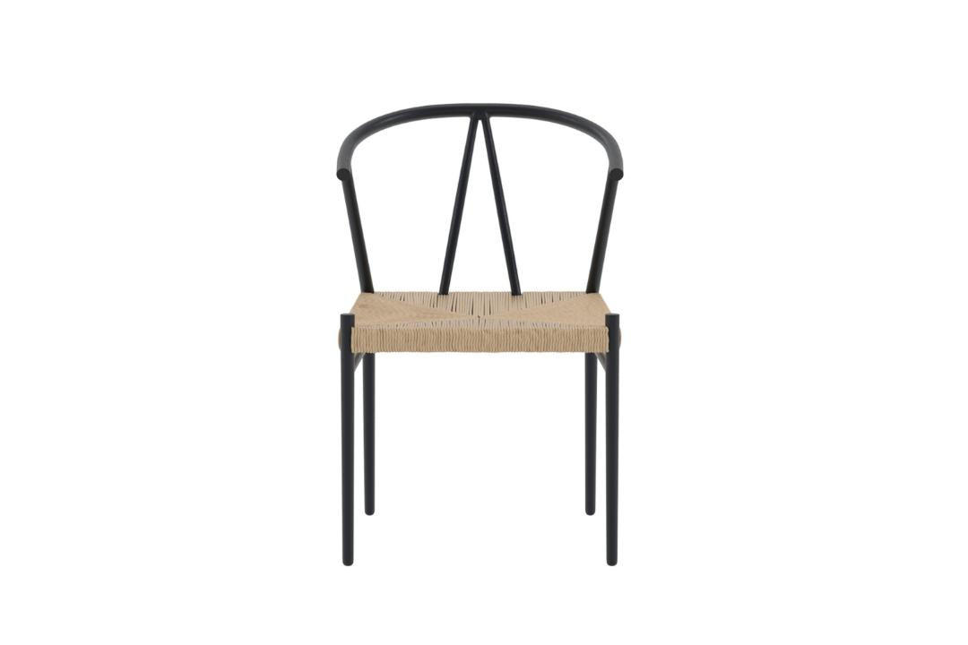 GARTENSTUHL, Alfons, Schwarz, Stahl, 55 x 58 x 74 cm - Schwarz, Metall (55/74/58cm) - ebuy24