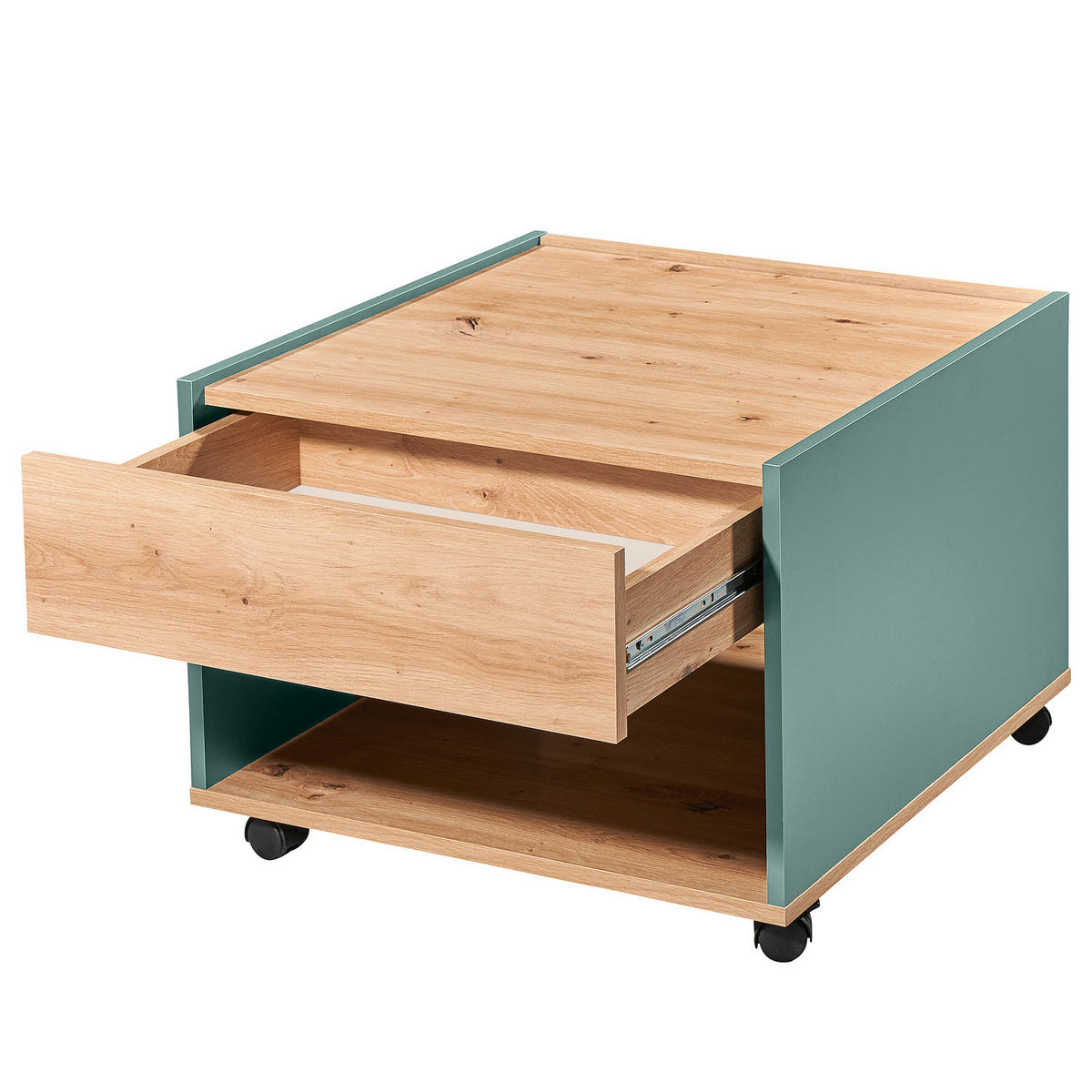 COUCHTISCH - Eiche Artisan Dekor / Salbei - Eichefarben, Holzwerkstoff (60/60/45cm) - home24