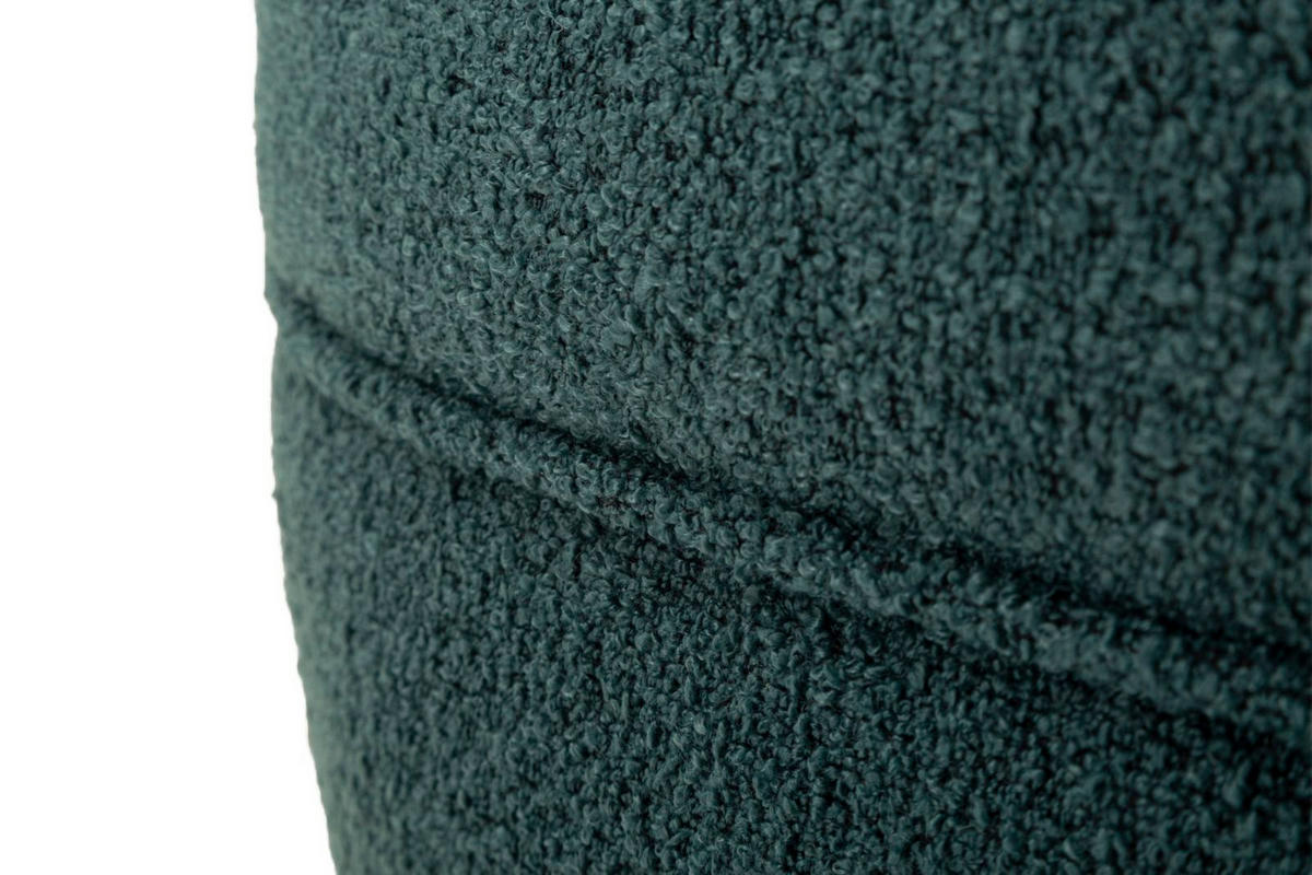 SESSEL Torino Ottanio Swivel, petrolfarben, goldfarben und schwarz, Polyester, Eisen und Sperrholz, 70 x 72 x 75 cm - Goldfarben/Petrol, Holzwerkstoff/Kunststoff (70/75/72cm) - Mauro Ferretti
