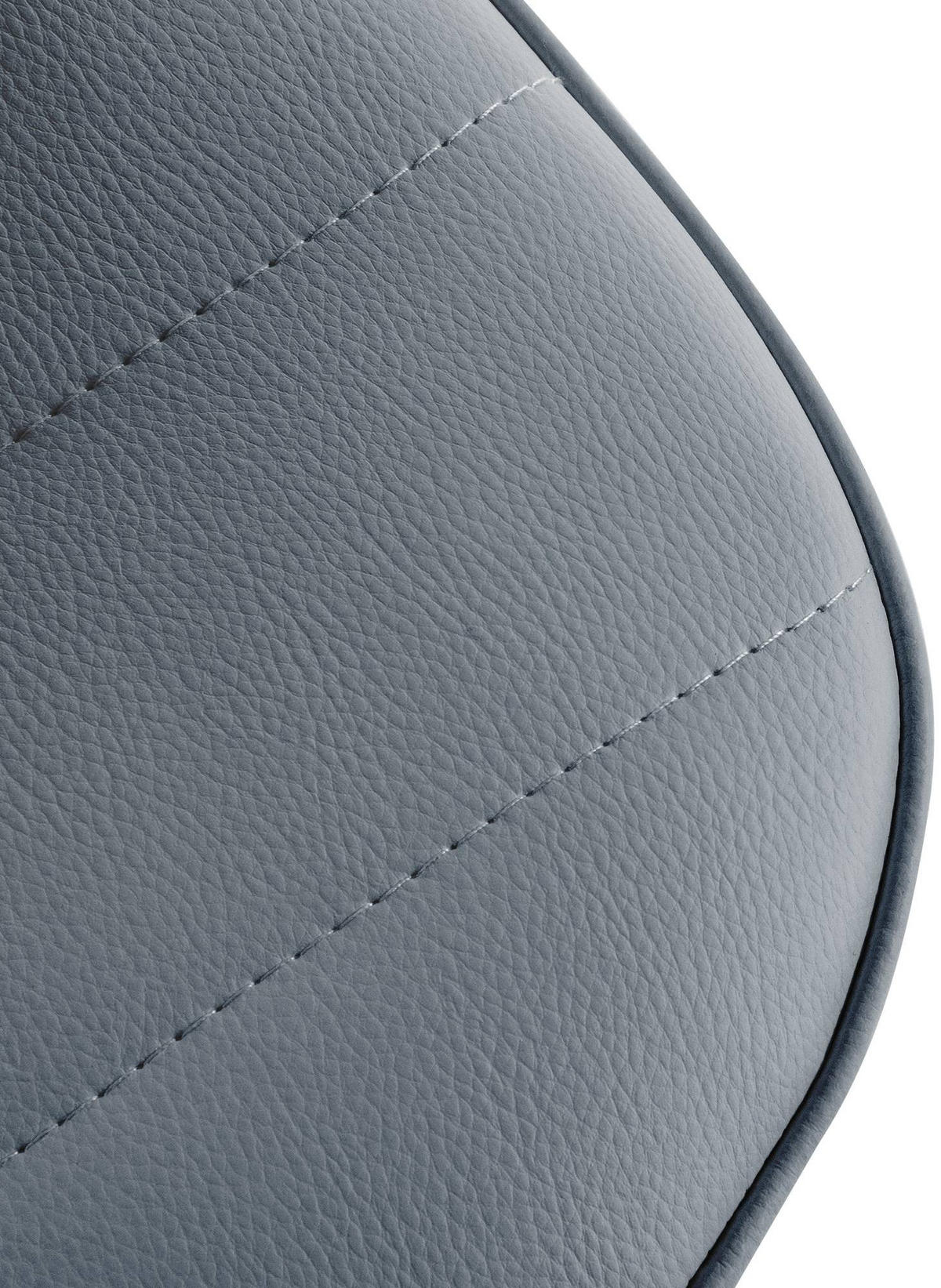 BARHOCKER Lederlook grau - Schwarz/Grau, Textil/Metall (45/89/46cm) - CLP