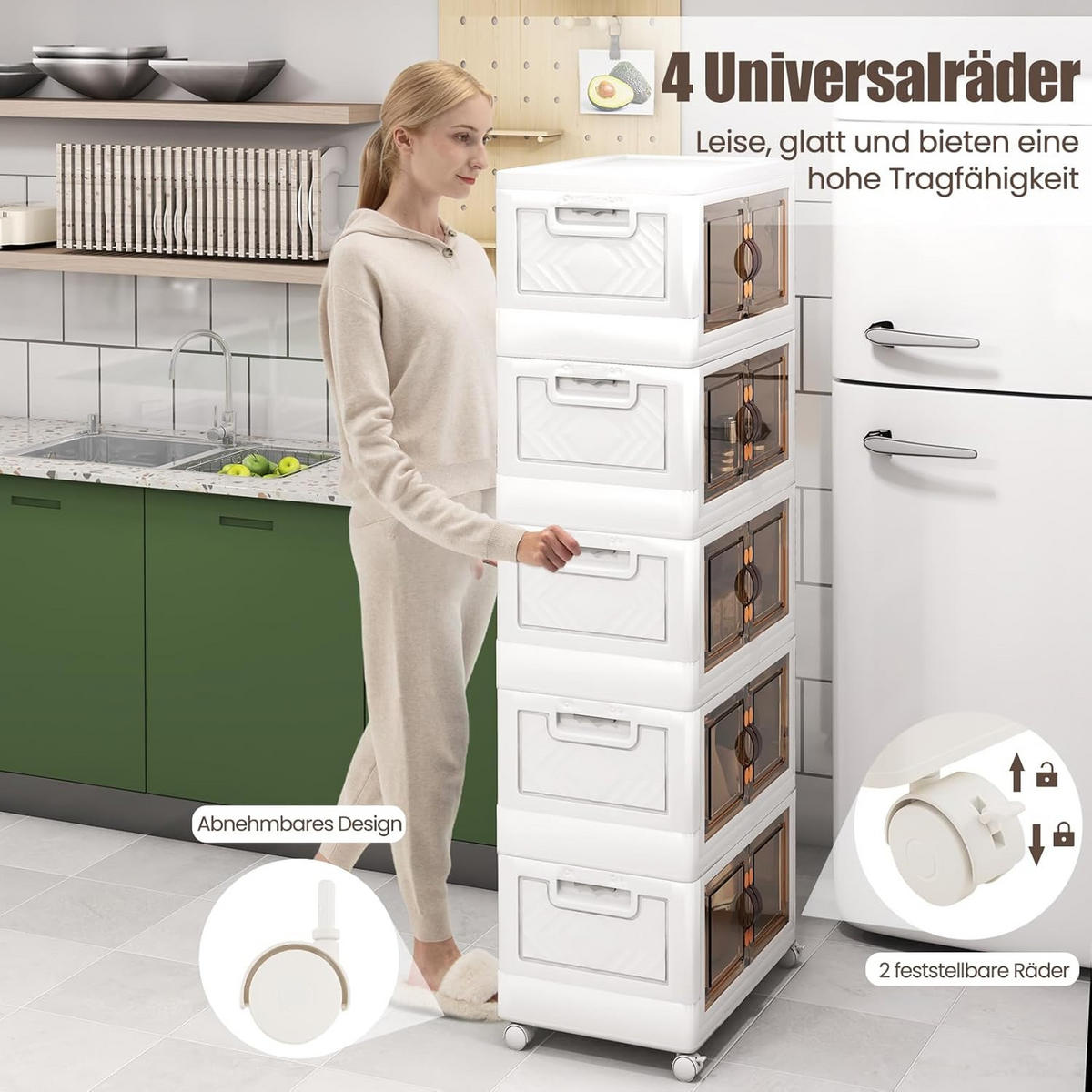 AUFBEWAHRUNGSBOX Weiß - Weiß, Kunststoff (60/170/38cm) - COSTWAY