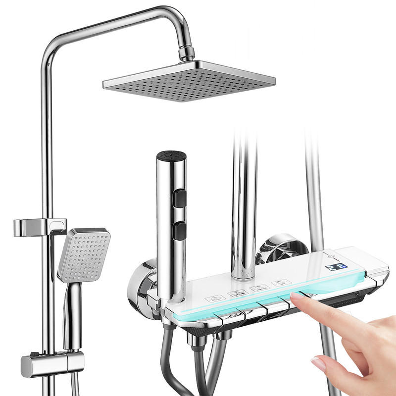 Homelody Duschsystem Chrom 37x11x48 cm