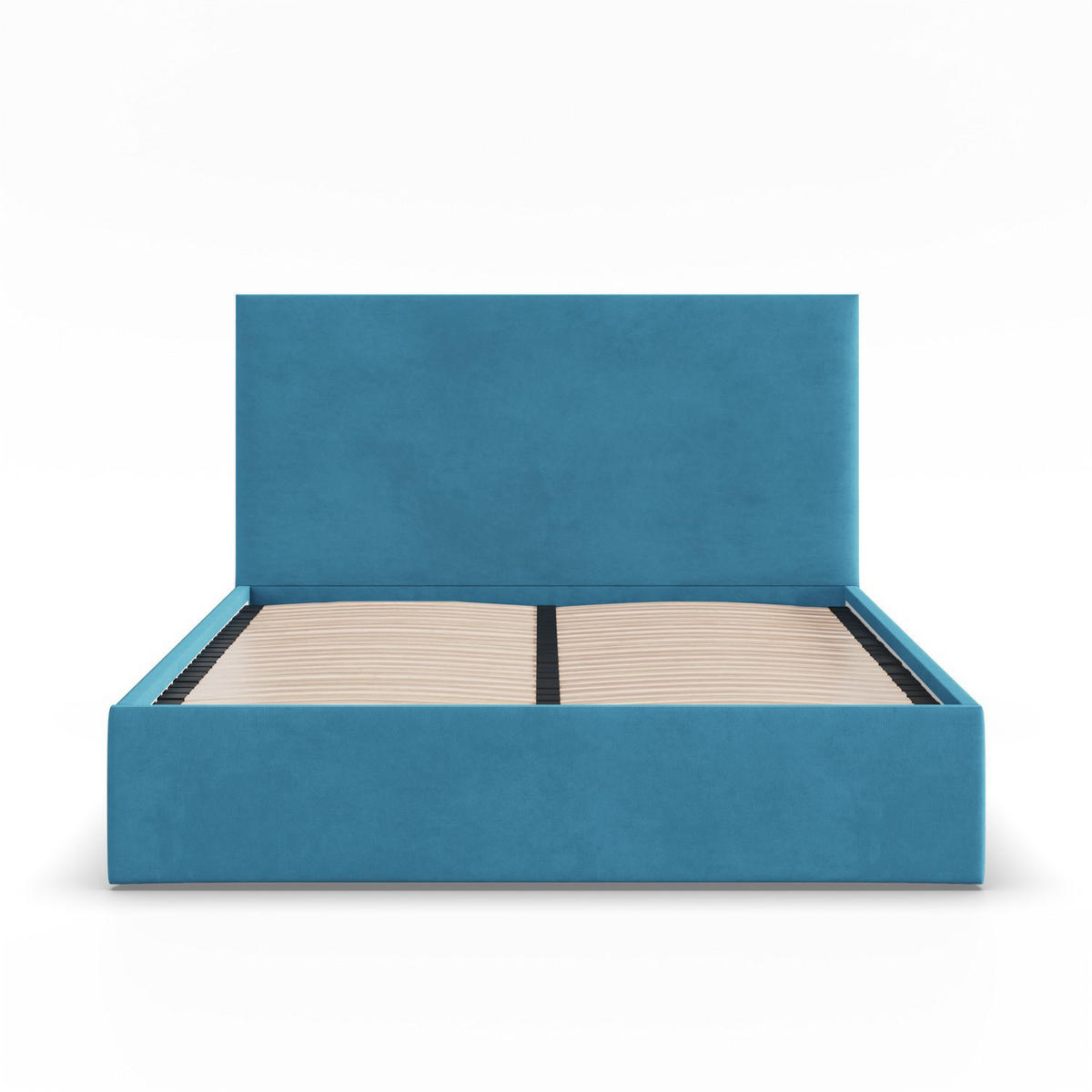 POLSTERBETT MIT KOPFTEIL 140x200 ohne Bettkasten PAOLA, Blau - Blau, Textil (140/200cm) - Mebligo
