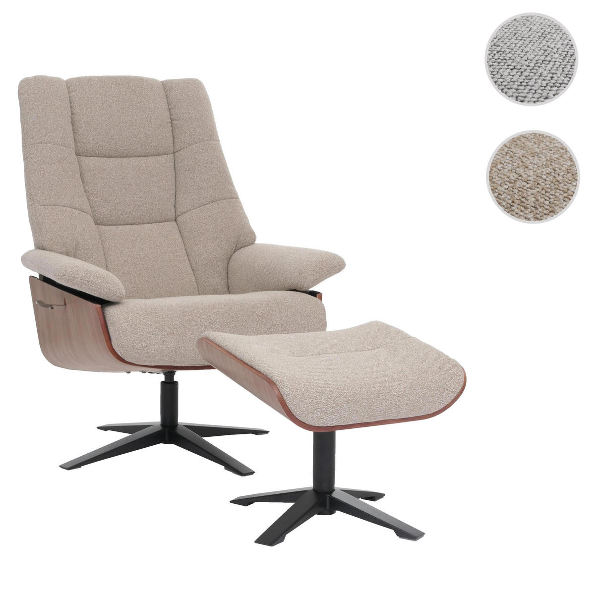 RELAXSESSL + HOCKER Braun - Braun, Textil (81/125/106cm) - MCW