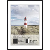 BILDERRAHMEN 50x70 cm Schwarz Matt - Schwarz, Holz (52/72/2cm) - artissimo