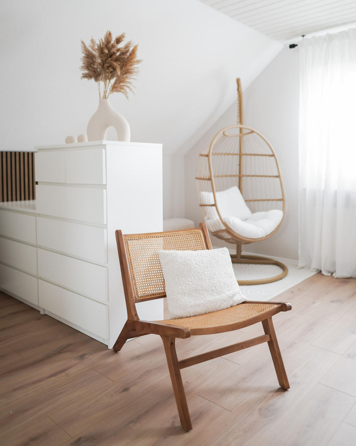 FASZÉK Rattanfonat Természetes Middletown - natúr, fa (60/72/83cm) - Beliani