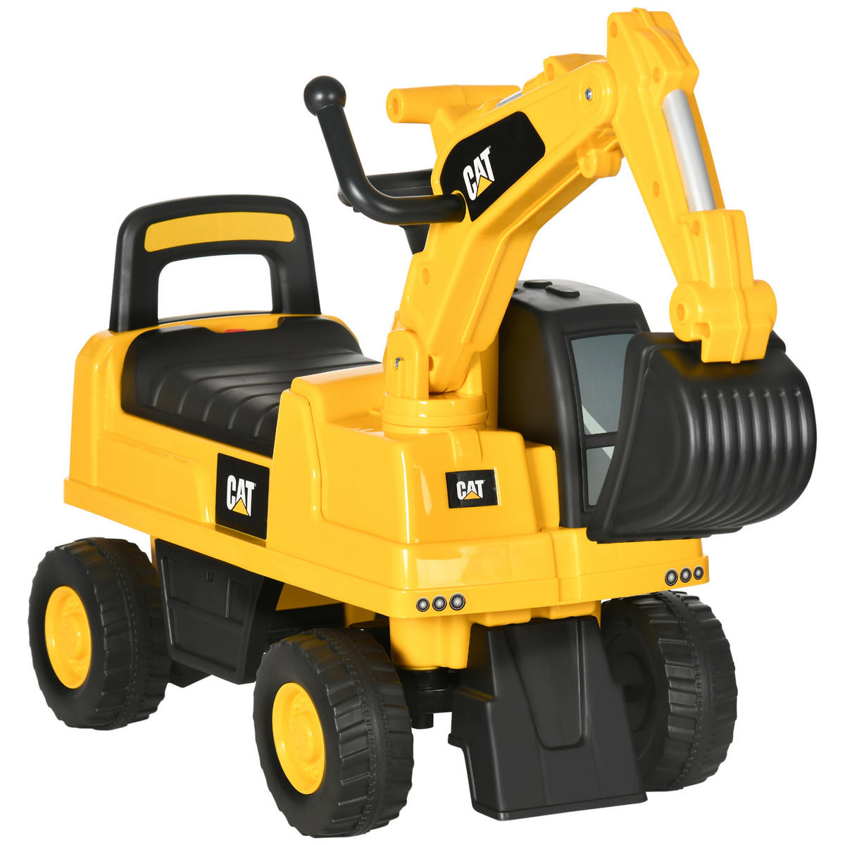 KINDER RUTSCHAUTO, Gelb, PP+ Metall - Gelb, Kunststoff (85/27.5/47.5cm) - HOMCOM