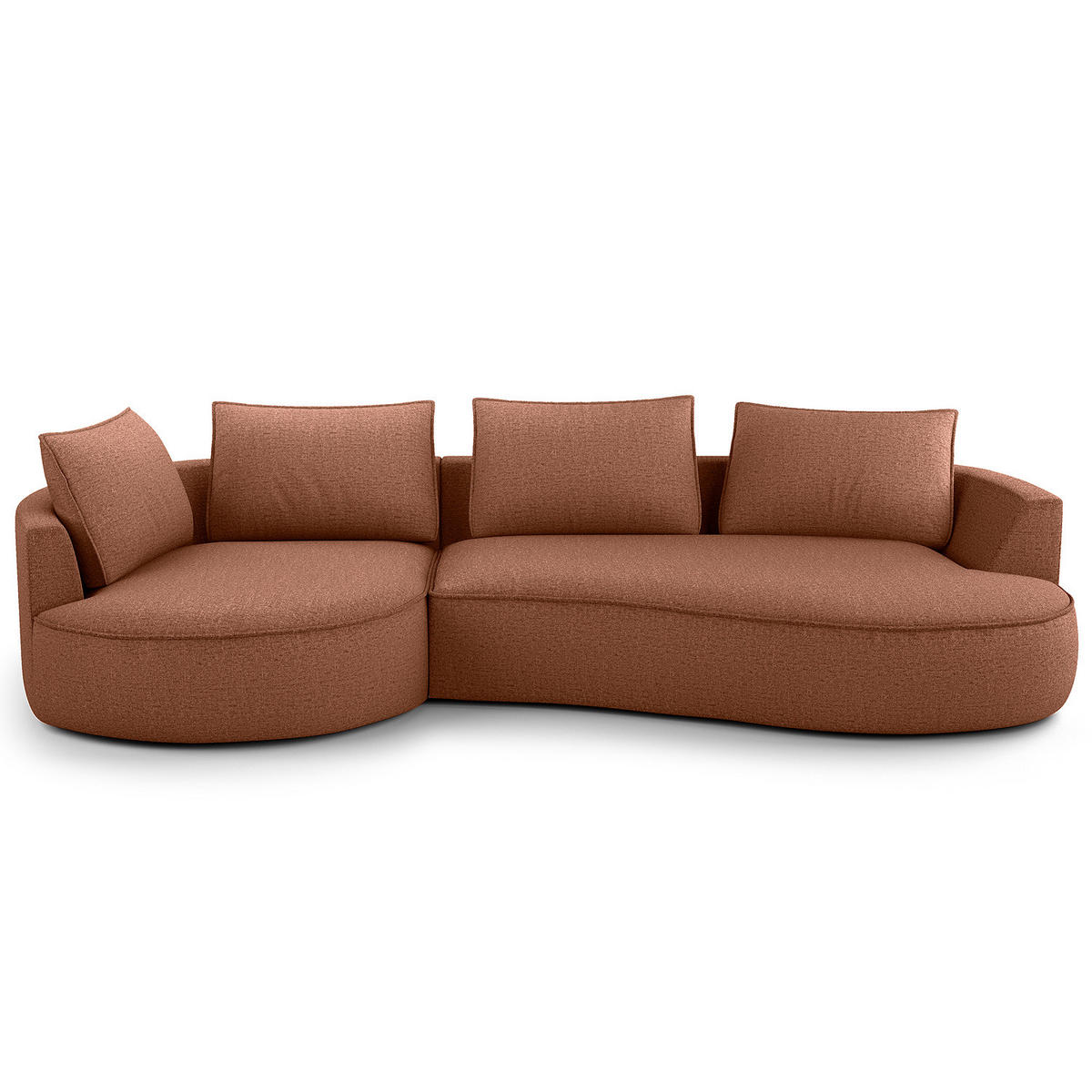 BIGSOFA - Beige/Schwarz, Kunststoff/Textil (322/82/154cm) - home24