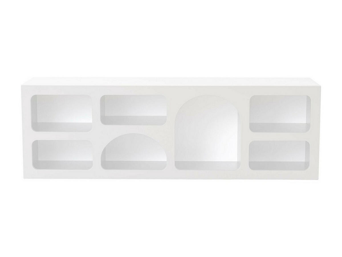 TV-MÖBEL mit 7 Fächern - Weiß - LUELA - Weiß, Holz (160/51/40cm) - Vente-Unique