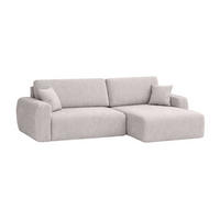 ECKSOFA Mit Schlaffunktion Ariel L, Cordstoff, Stoff Poso, Beige, Rechts - Beige, Holz (250/142cm) - Kaiser Möbel