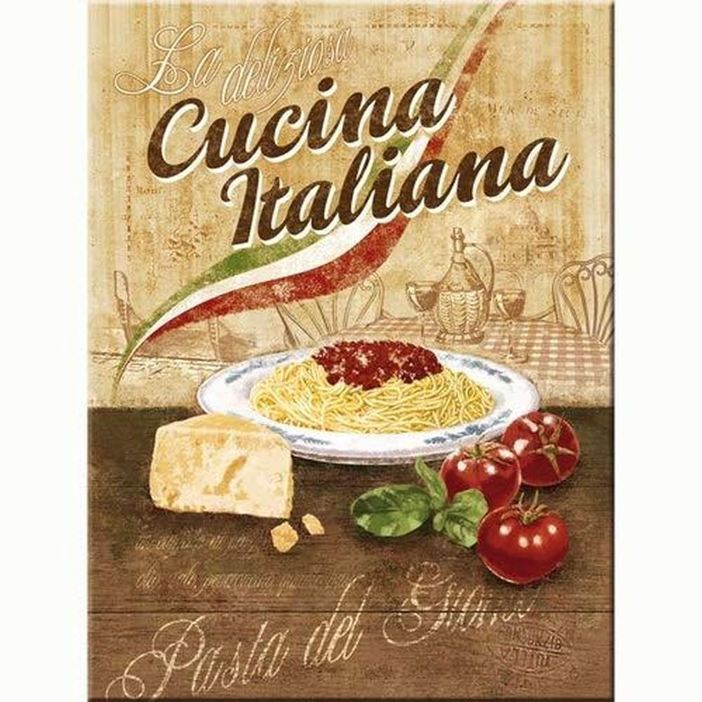 MAGNET 6/8 cm Home & Country Cucina Italiana - Multicolor, Metall (6/8/0.1cm) - Nostalgic-Art
