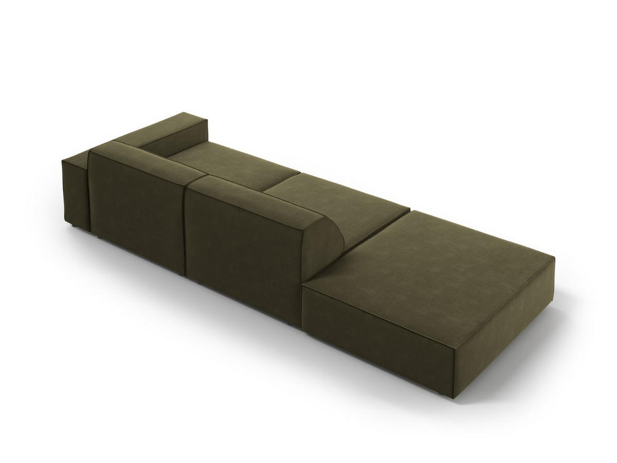 SOFA Jodie aus Samt grün 3 Sitzplätze - Grün, Textil (262/70/102cm) - Micadoni