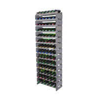 WEINREGAL VINOTECA FLEX PRO HxBxT 191x65x28cm 84 Flaschen auf 14 Ebenen Grau - Grau, Holz (65/191/28cm) - PROREGAL